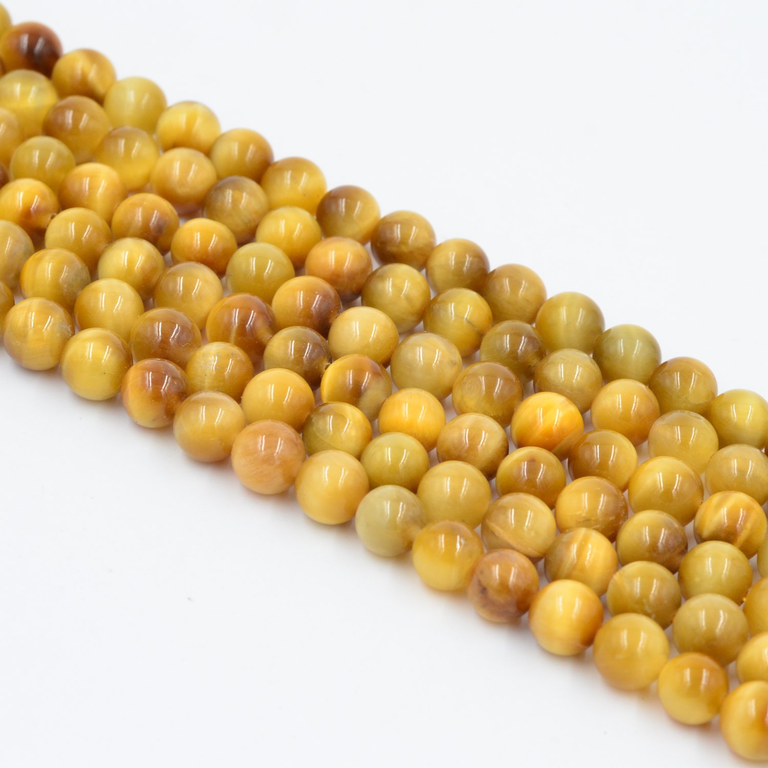Asingeloo Gold Tiger Eye Natural Gemstone Loose Beads 12mm Crystal Energy Stone Healing Power for Jewelry Making โ image 1