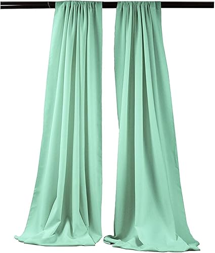 Miniatura 61 de New Creations Fabric & Foam Inc, Panel de cortina de popelina de poliéster (rubor, 1 panel sin costuras de 10 pies de ancho por 6 pies de alto)