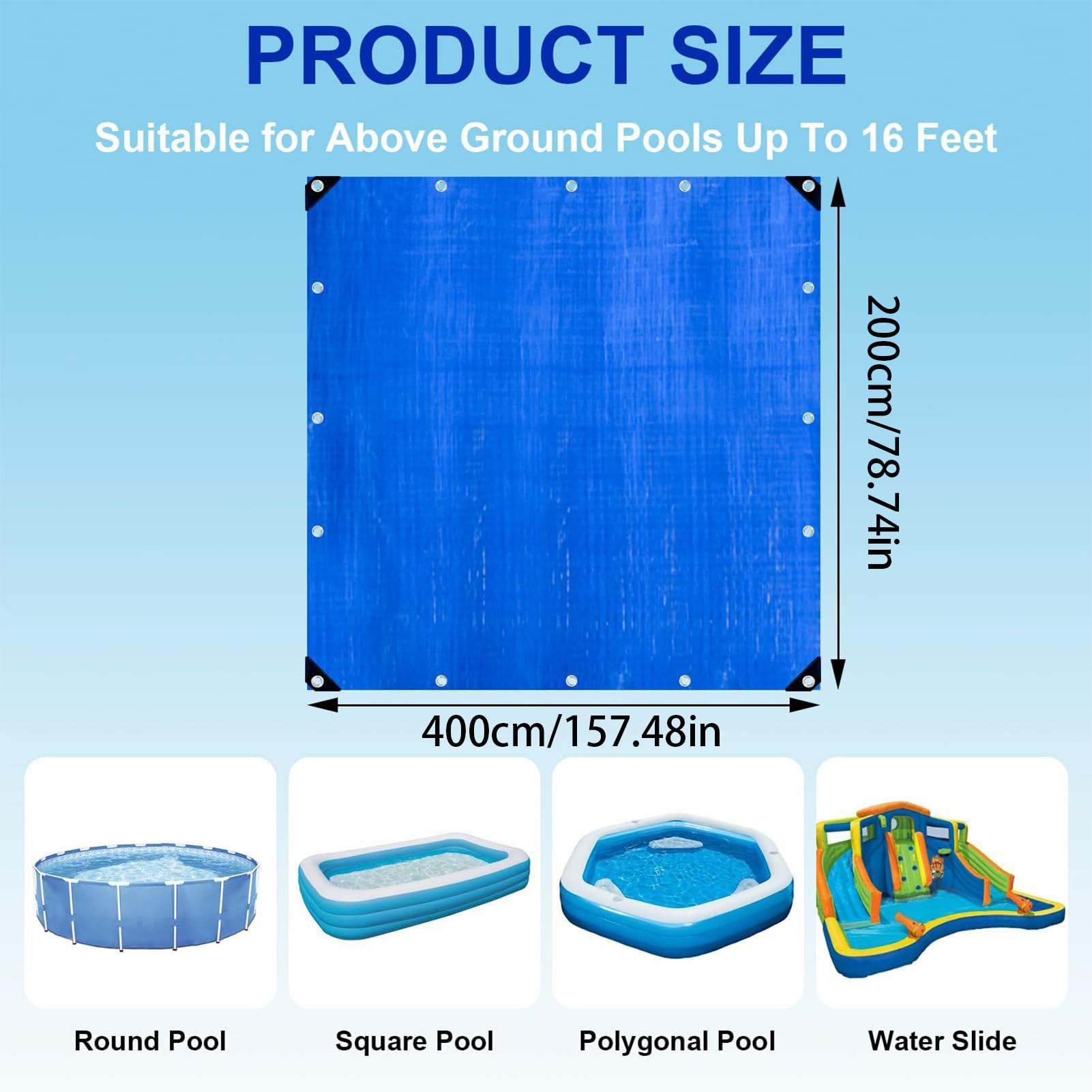 Mata Pod Basen Dwustronna Wytrzymała Wodoodporna