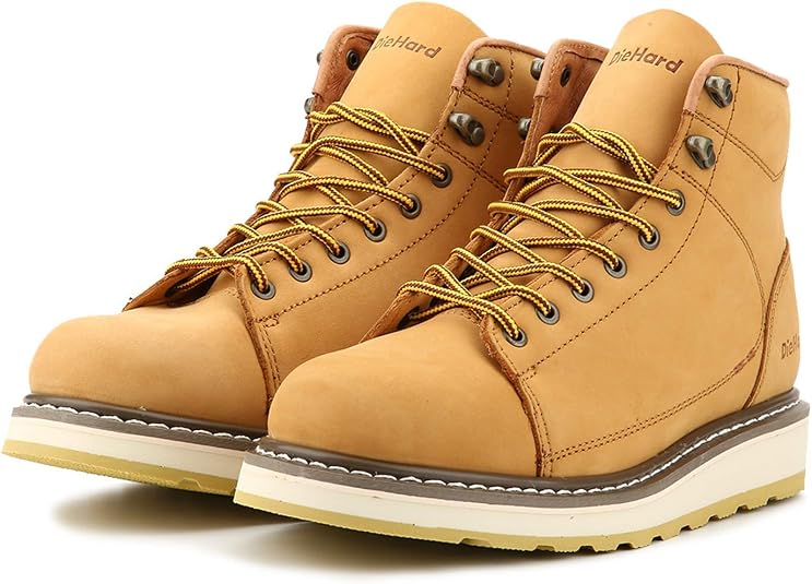 DieHard SureTrack Botas de trabajo de piel con puntera suave para hombre, 6  pulgadas, color café, Marrón, 9.5 M US : Amazon.com.mx: Ropa, Zapatos y  Accesorios
