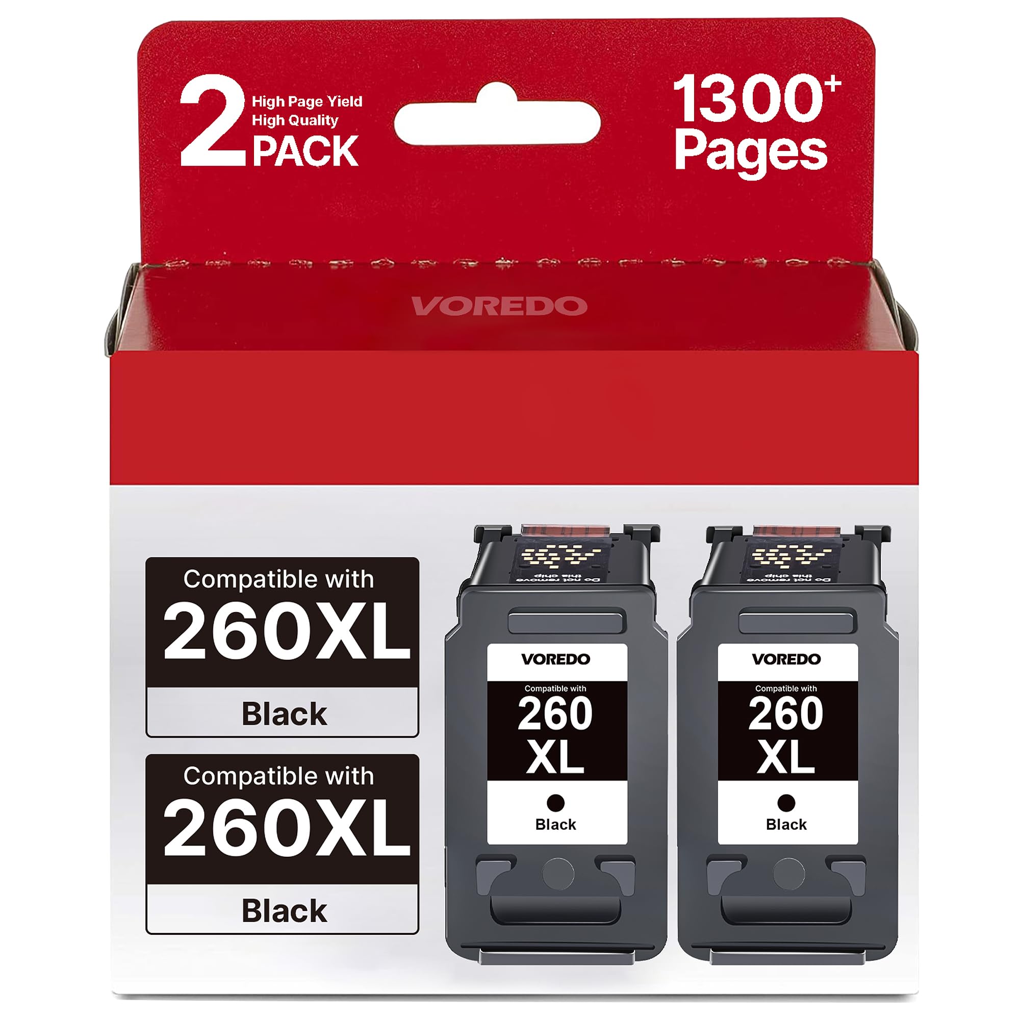 Amazon.com: 260XL Black Ink Cartridge (2 Pack) Replacement for