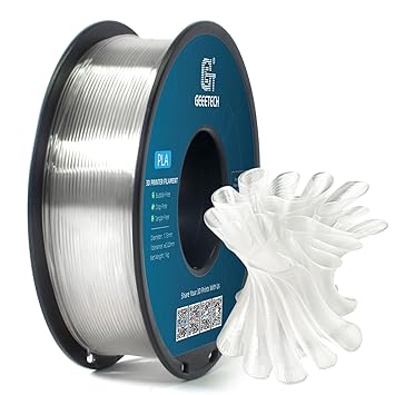 PLA Filament 1.75mm, Geeetech 3D Printer PLA Filament,1.75mm,1kg per Spool,Transparent