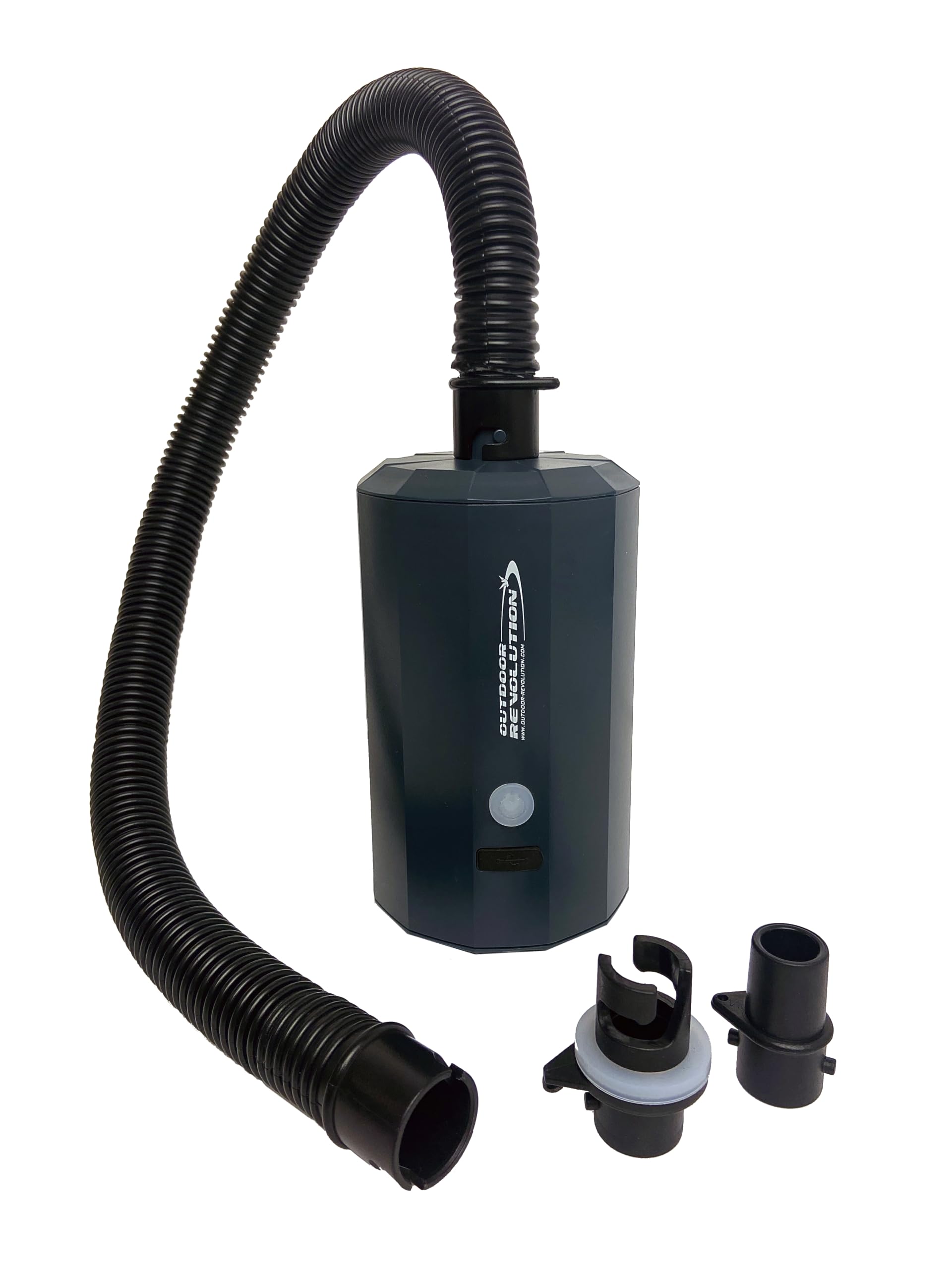 Outdoor Revolution Pompe Gonflable Rechargeable pour Tente et auvent Haute Pression 10 PSI 12 V ou USB avec adaptateurs de Valve