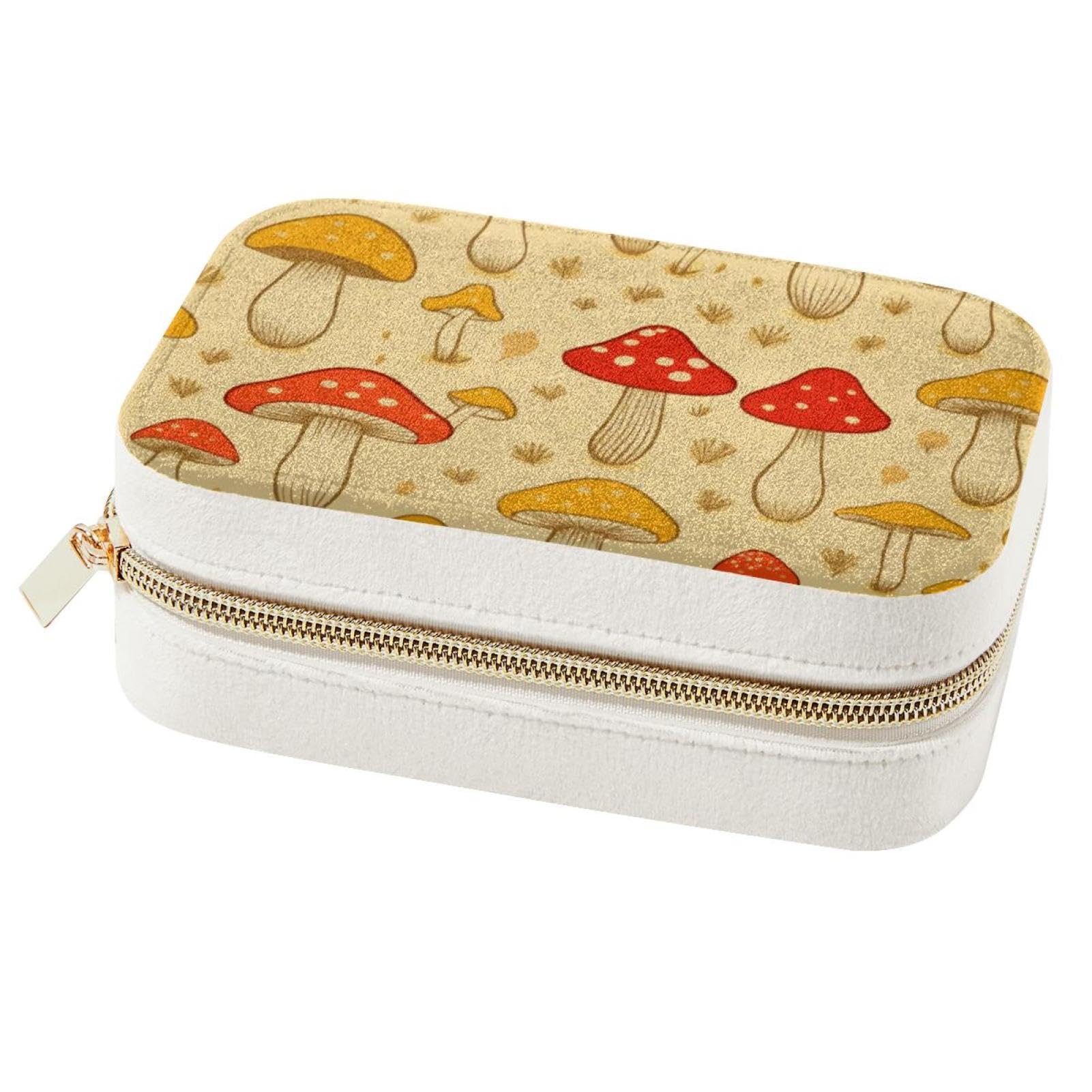 Boîte à bijoux élégante et spacieuse motif champignon cadeau femme fille