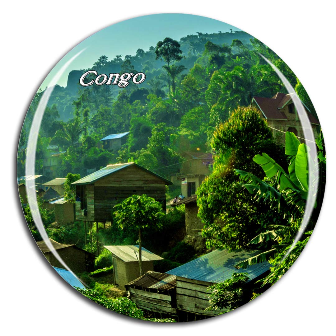 Weekino Congo Fridge Magnet 3D Crystal Glass Tourist City Travel Souvenir Collection Gift Strong Refrigerator Sticker