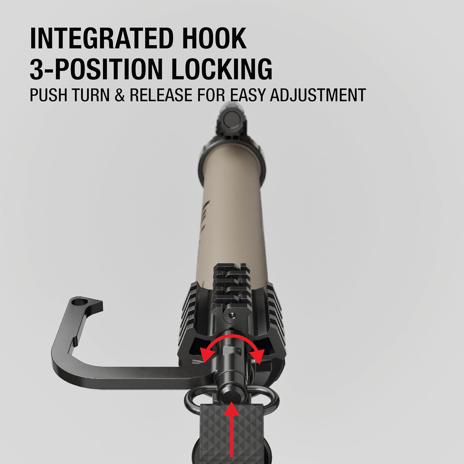 Albion Engineering B12S20(SPE) B-Line Manual Sausage Caulking Gun, Special Edition with Picatinny Rail Mounts & Integrated Hook, 20 oz, 12:1 Drive