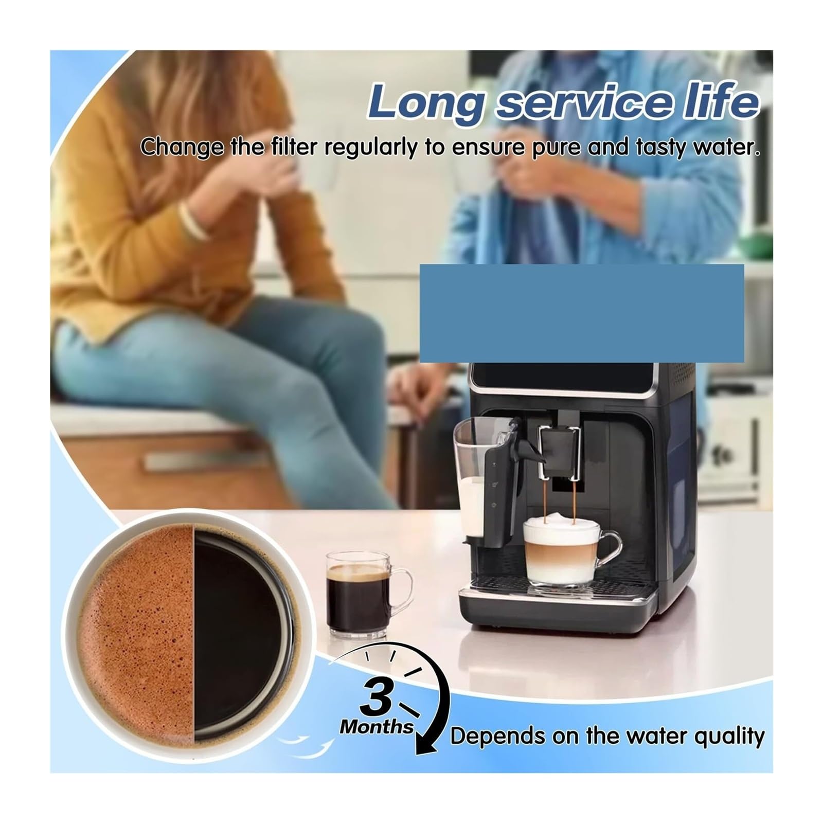 Reemplazo del filtro de agua de la cafetera, Compatible con Philips