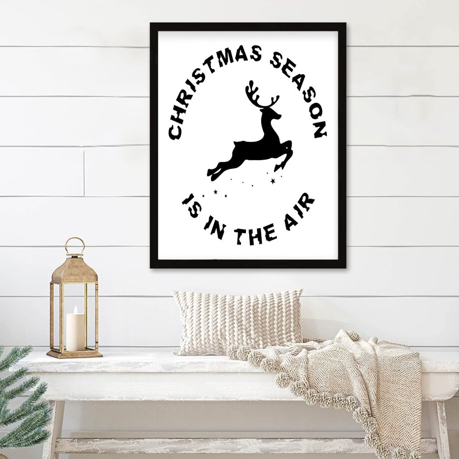 Panneau de motivation décoration maison cadre bois ferme cuisine 40x50