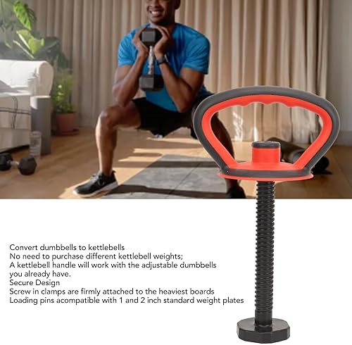 Miniatura 4 de Kit de mango de pesas rusas ajustables, mango ergonómico para pesas rusas, accesorios de entrenamiento de fuerza para gimnasio en casa, juego de 3