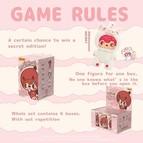 Miniatura 2 de 52TOYS POUKAPOUKA - Caja ciega de vinilo con diseño suave y adorable, perfecta para abrazar, exhibir y posar únicamente, regalo ideal para fiesta de