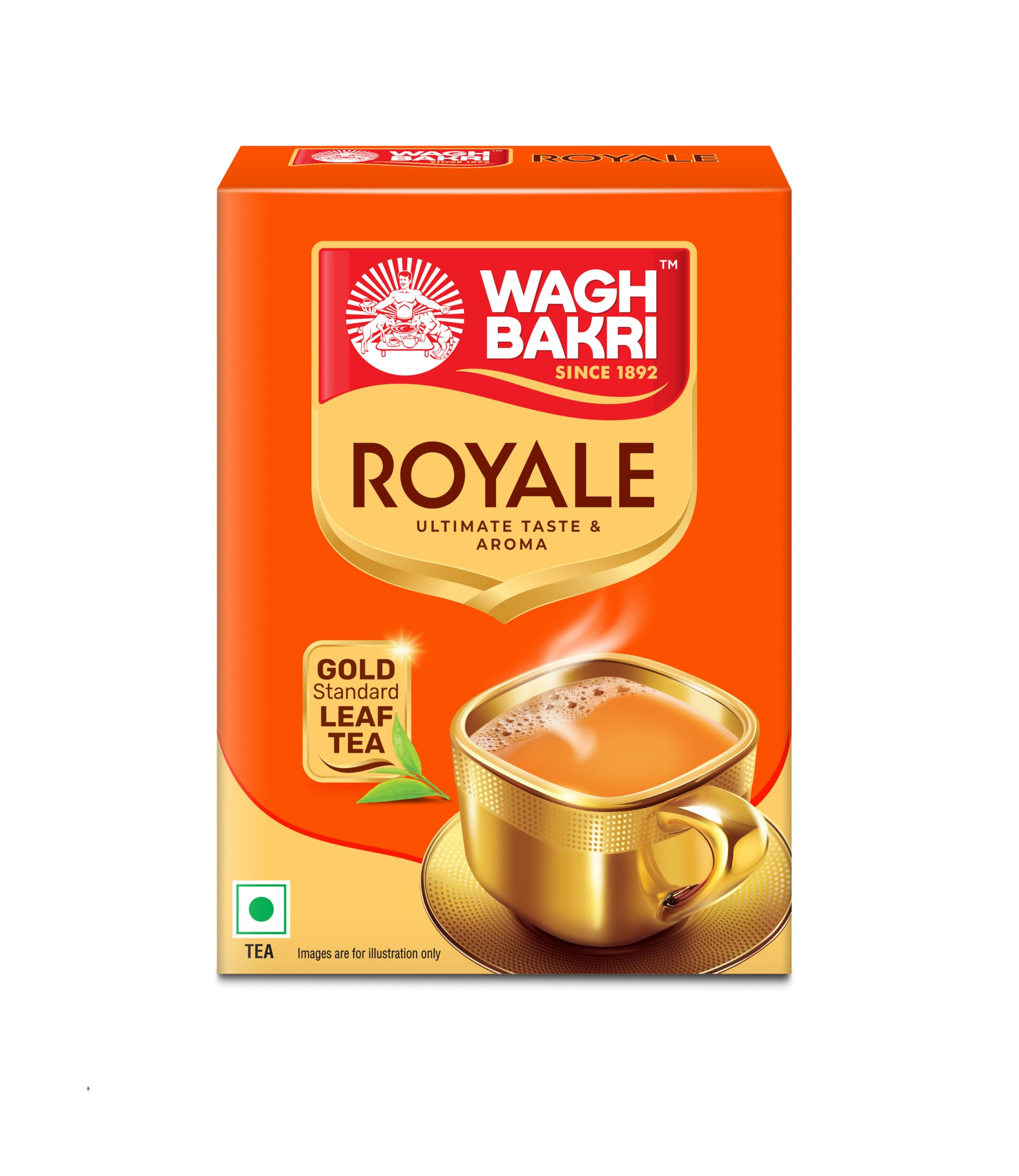 Wagh Bakri Royale Leaf Tea|Super Premium Handpicked 2nd Flush Assam Tea|Rich And Smooth Flavor|Exquisite Fusion Of CTC & Orthodox Long Leaves|Golden Kesari Hue|Mesmerizing Aromatic Black Tea|225 Gm