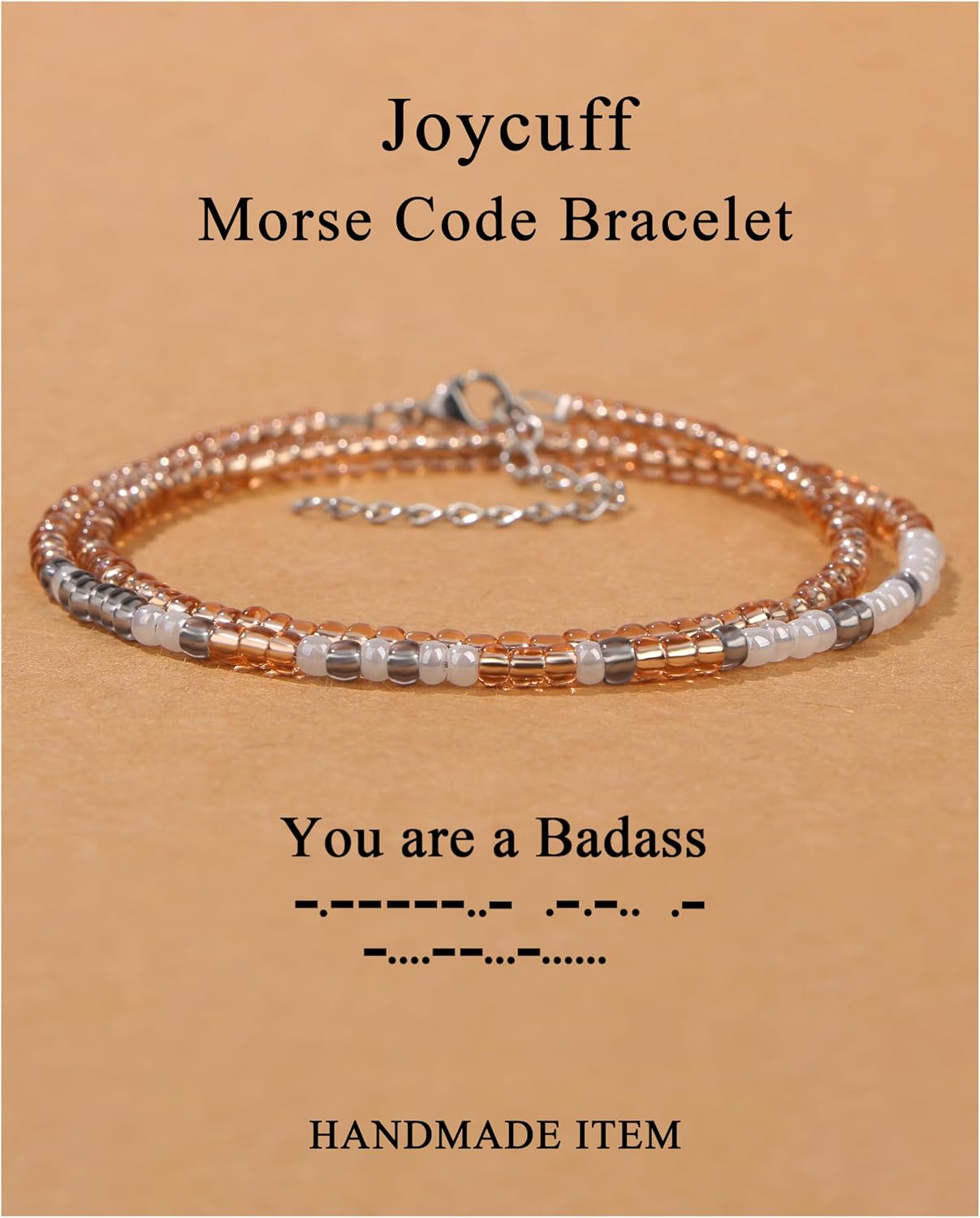JoycuFF 𝗠𝗼𝗿𝘀𝗲 𝗖𝗼𝗱𝗲 𝗕𝗿𝗮𝗰𝗲𝗹𝗲𝘁𝘀 𝗳𝗼𝗿 𝗪𝗼𝗺𝗲𝗻 Inspirational Gifts Beads Bracelets for Women Encouragement Birthday Gifts for Daughter Sister Niece Granddaughter Mom Best Friend