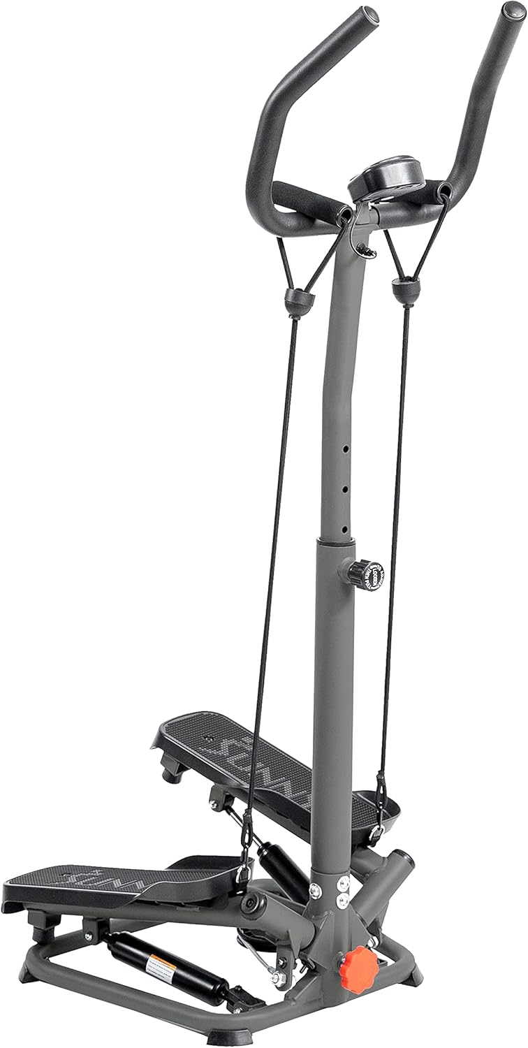 Sunny Health & Fitness Handlebar Fitness Step Machine with Resistance Bands - SF-S020065 : Sports & Outdoors
