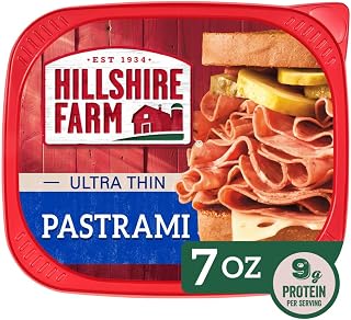 Hillshire Farm Ultra Thin Sliced Pastrami Deli Meat, 7 oz - No Artificial Flavors, Juicy Savory Beef Lunch Meat