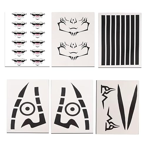 Miniatura 1 de Ryomen Sukuna Tattoo Itadori Yuji Cosplay Tatuajes Temporales Body Face Muñeca Pegatinas Accesorios de Maquillaje (A)