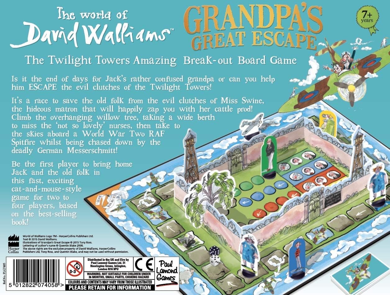 The World of David Walliams 7405 Grandpa's Escape Board Game