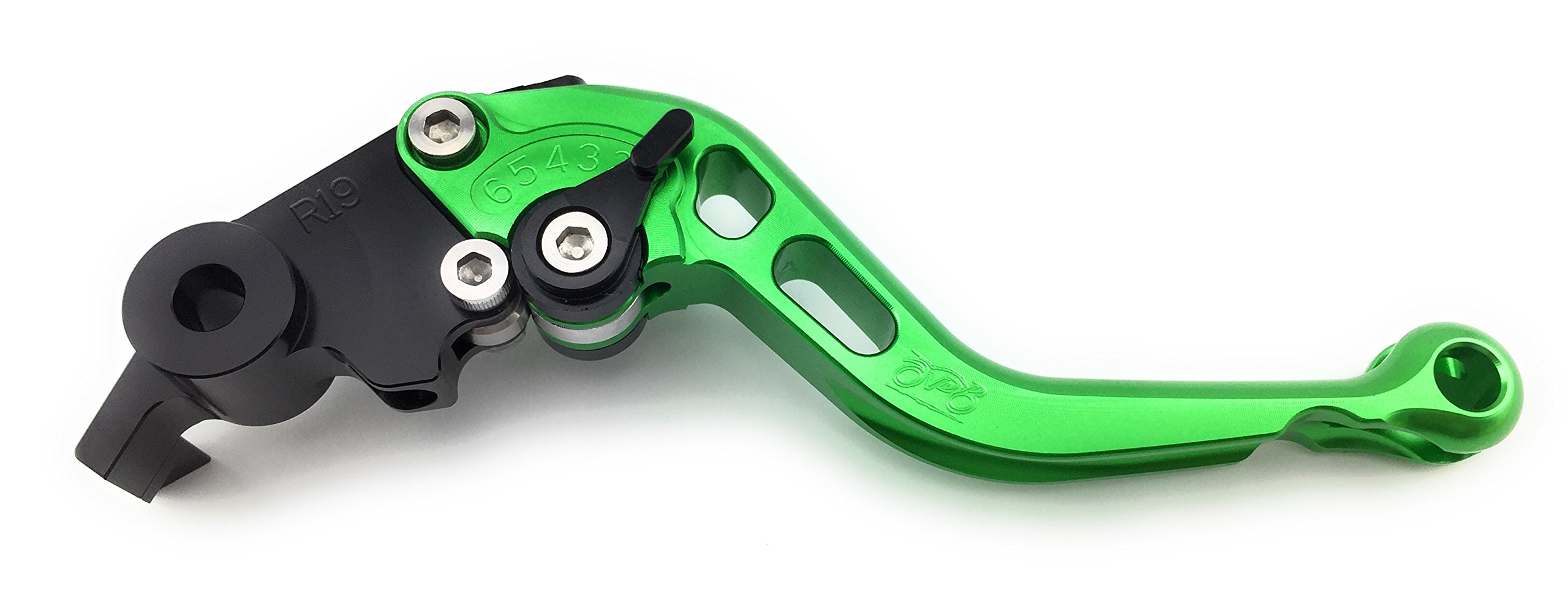 AVDB-moto Paire de leviers courts compatible avec Kawasaki ZZR 1400 Performance Sport 2016-2018 (Vert/Noir)