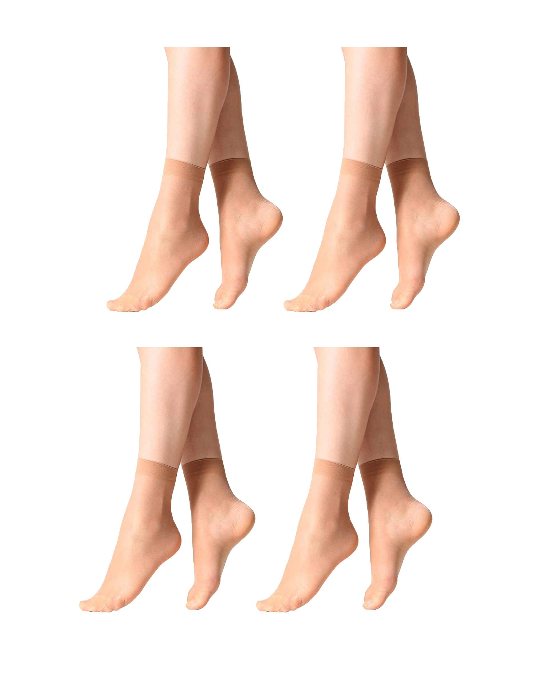 ketkar neelam Women & Girl's Ultra-Thin Transparent Nylon Ankle Length Summer Skin Socks_Pack Of 04-picture-25