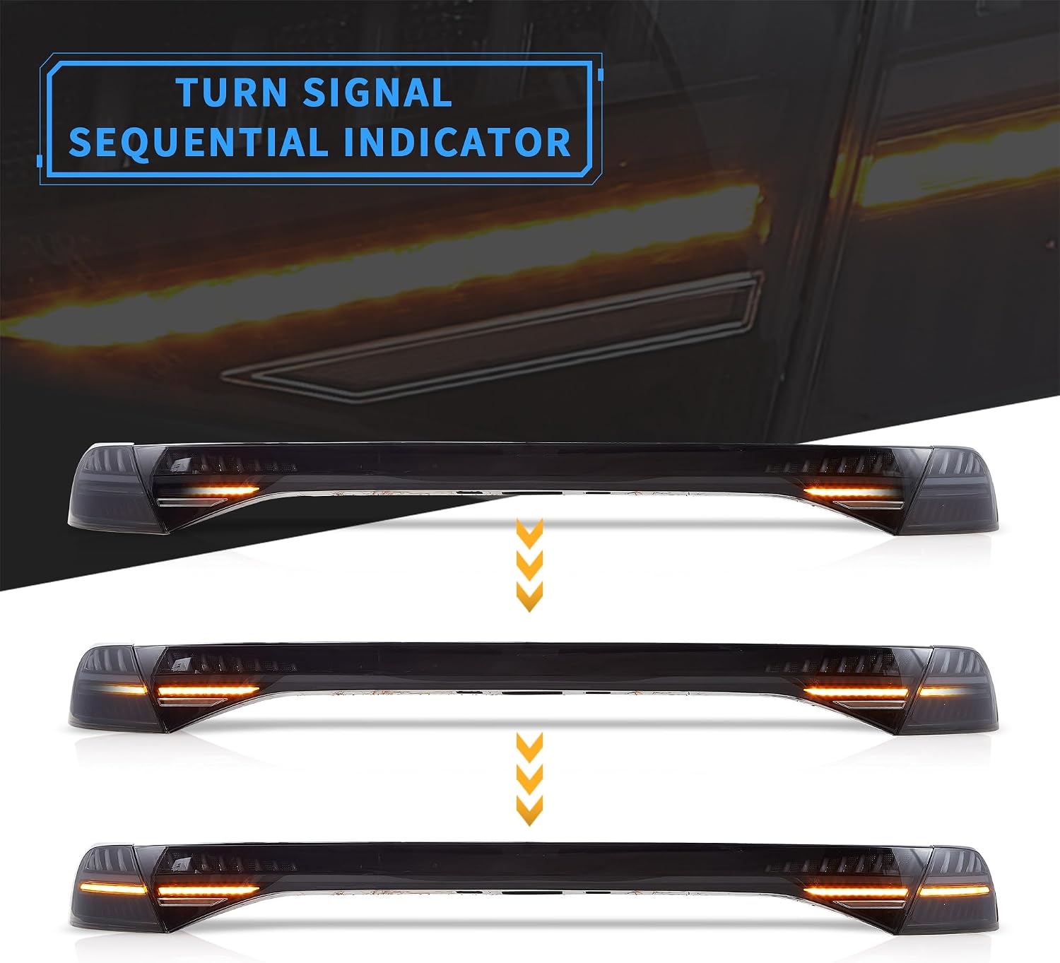 VLAND Led Tail Lights Compatible with 11th Gen Accord 2023-2024 (Eleventh Generation) (Smoke)