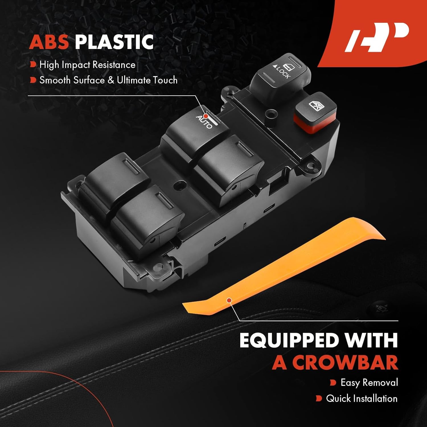 A-Premium Master Power Window Switch Compatible with Honda Fit 2009-2014, Front Left Driver Side