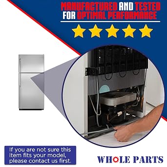 Upgraded Whole Parts Refrigerator Compressor Start Relay and Overload Kit Part# 5304499966 - Replacement & Compatible with Some Crosley, Electrolux, Frigidaire, Gibson, Kenmore, Tappan Refrigerators