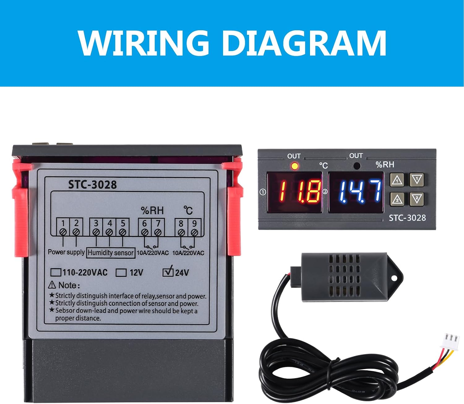 Wiring diagram for STC-3028 controller