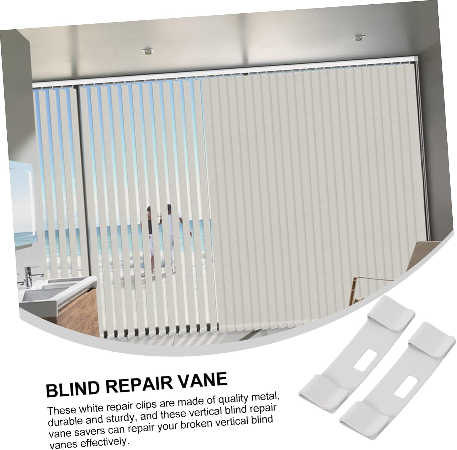 18pcs Vertical Blind Repair Clips Reusable Vane Savers for Easy Installation Compatible All Blind Colors and Textures for Quick Repairs and Environmental