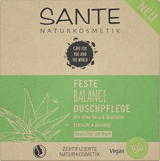 SANTE - Cura doccia fissa, ecologica e idratante, adatto per ogni pelle, con aloe vera biologica e olio di mandorle, 1 pezzo