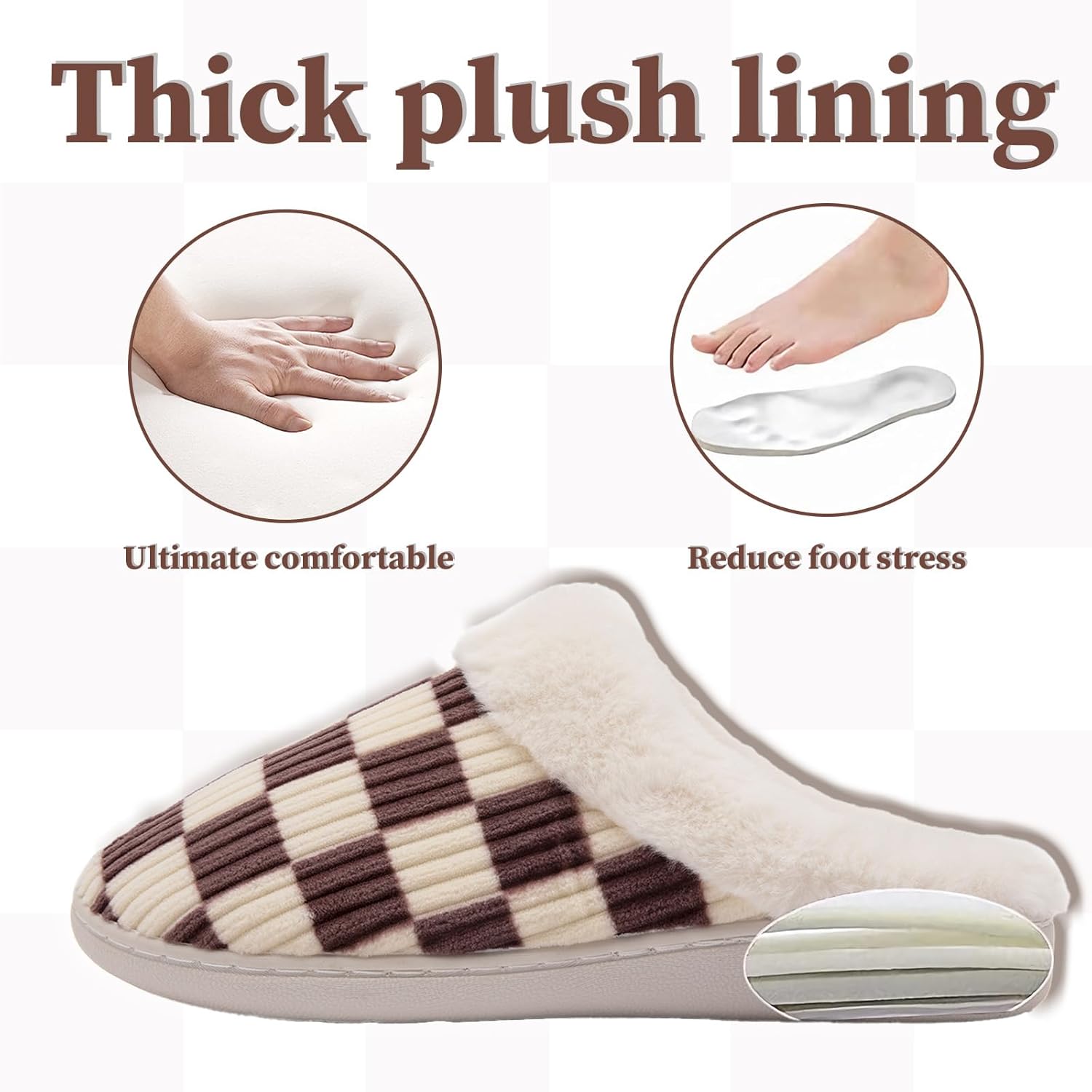 Guyarns House Slippers for Women & Men - Fuzzy, Casual Indoor/Outdoor Shoes with Memory Foam & Faux Fur Lining - Image 5