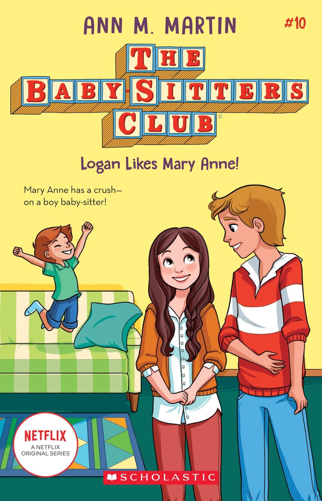 The Babysitters Club 10 Logan Likes Mary Anne bw by Ann M Martin PAPERBACK