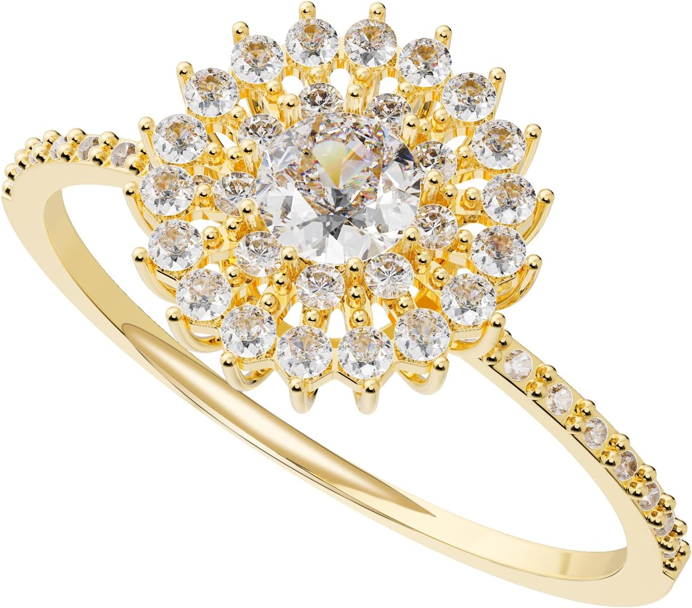 PCY 14K Gold Plated Rings,Pearl Edition Gold Rings for Women,Luxury Rings for Women,Pearl Edition Promise Eternity Gold Rings to Wear Daily.