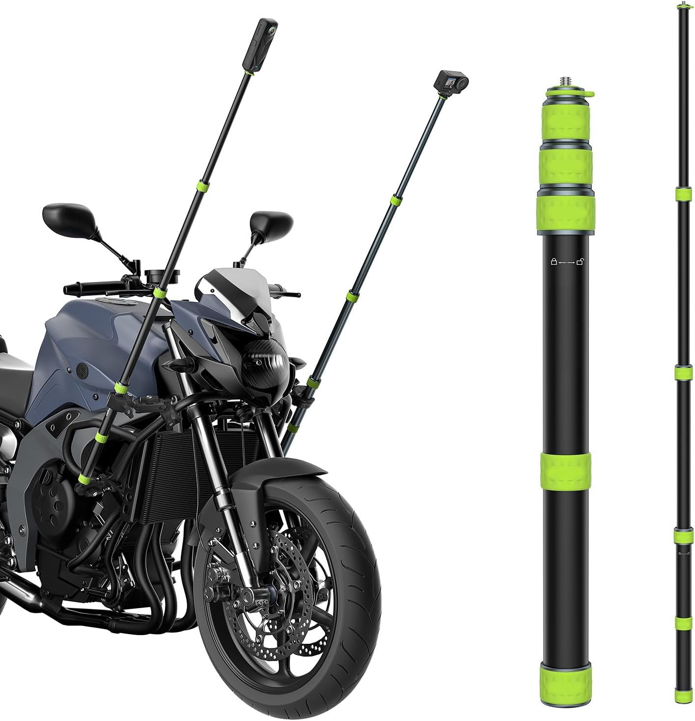 Motorcycle Extension Rod for Devices and Similar Items Metal Frame for Road Excursions Action Camera Motorcycle Mount