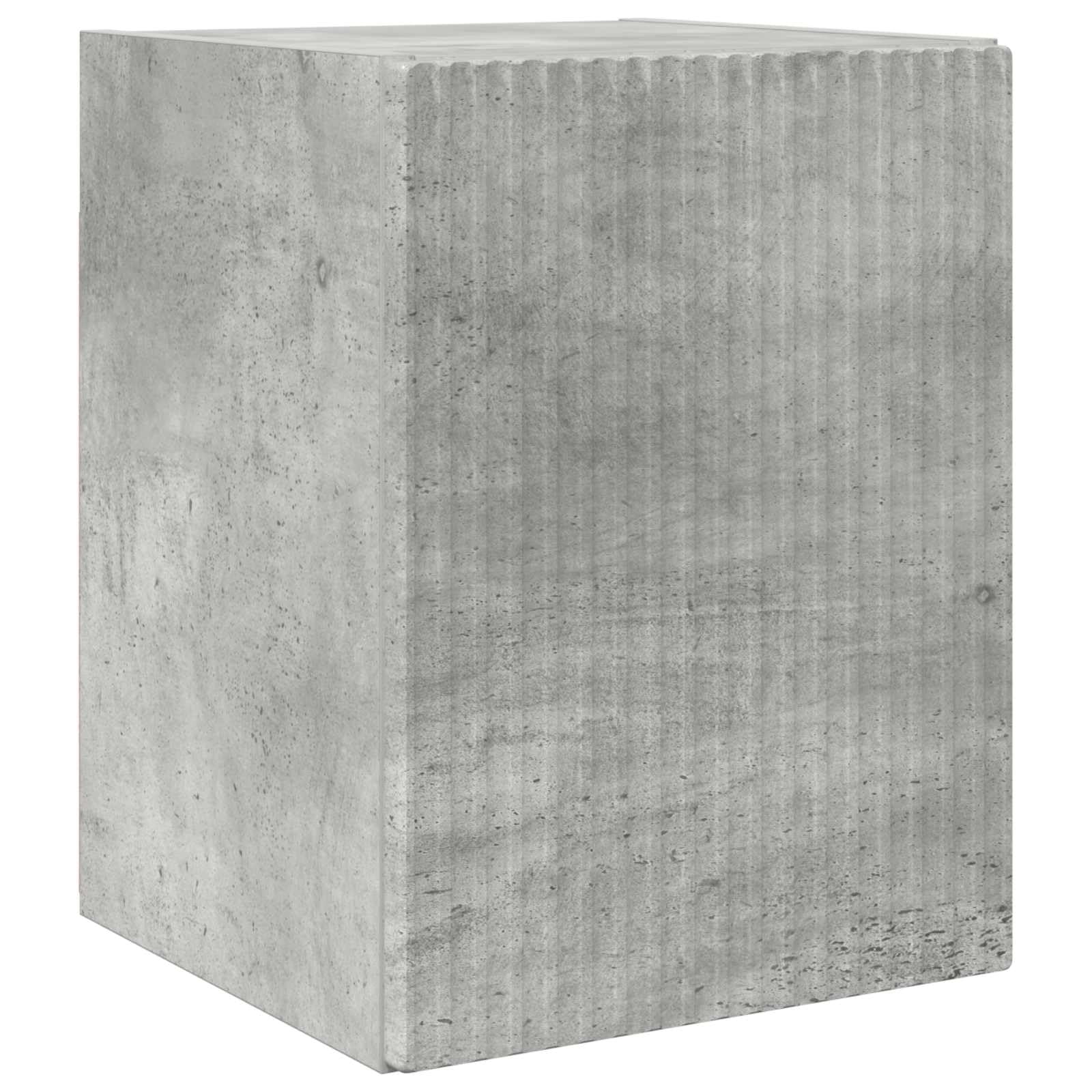 TV-Schrankset Wandmontiert 4-teilig, Beton Grau Holzwerkstoff, Modernes Media Center für Wohnzimmer, Elegantes Design mit Viel Stauraum