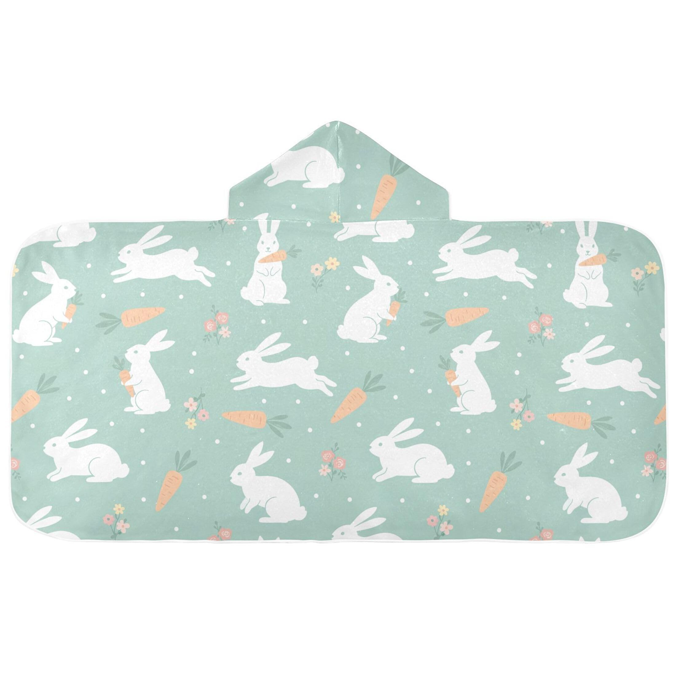 Fuauuyl Bunny Hooded Baby Bath Towel Soft & Breathable Towel for Newborns Infants Toddlers, Nursery Essential