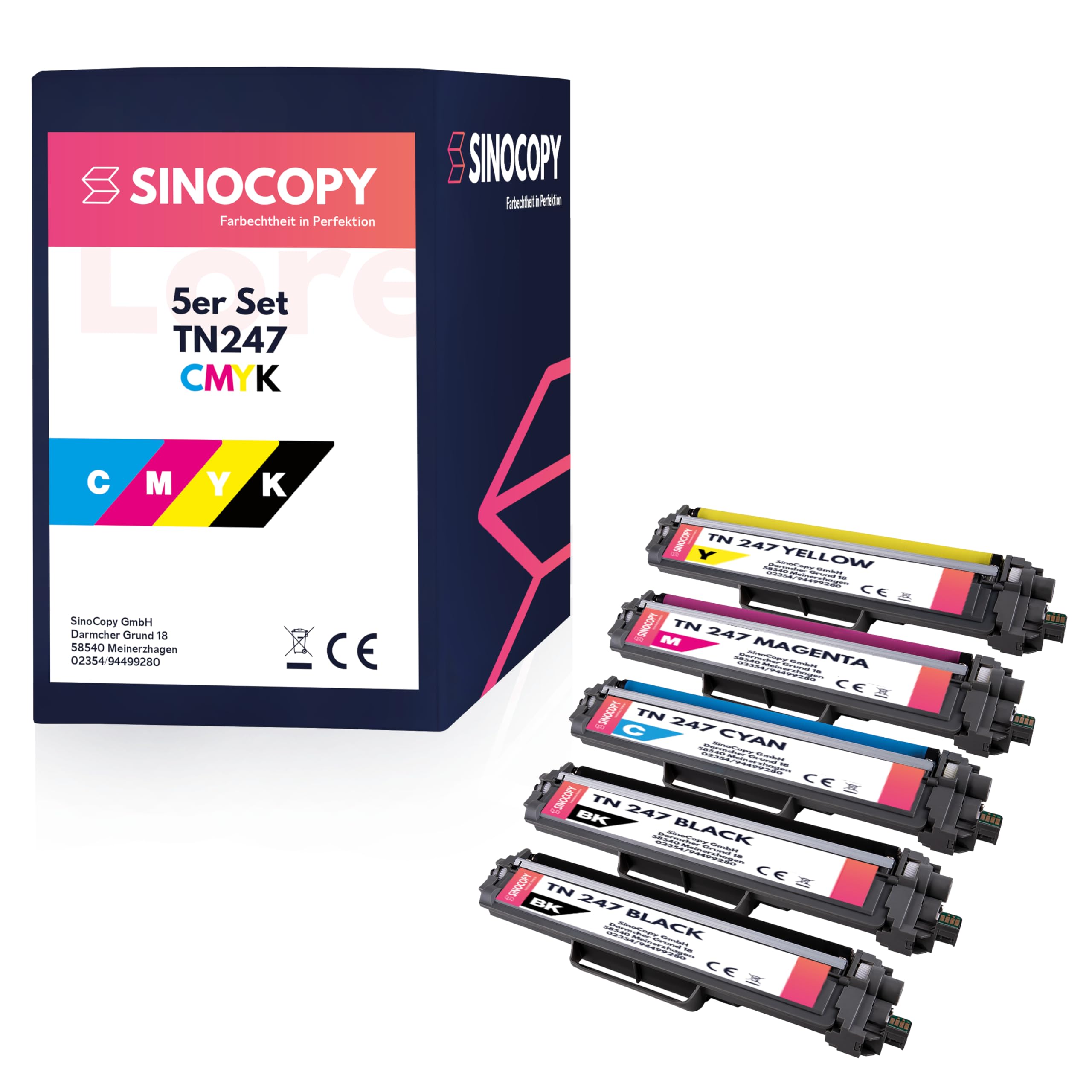 Superprint TN243 Toner (mit-chip) compatibel met Brother TN-243 TN-247 voor MFC-L3710CW L3730CDN L3750CDW L3770CDW, HL-L3210CW L3230CDW L3270CDW, DCP-L3510CDW L3550CDW L3517CDW (200W) Zwart