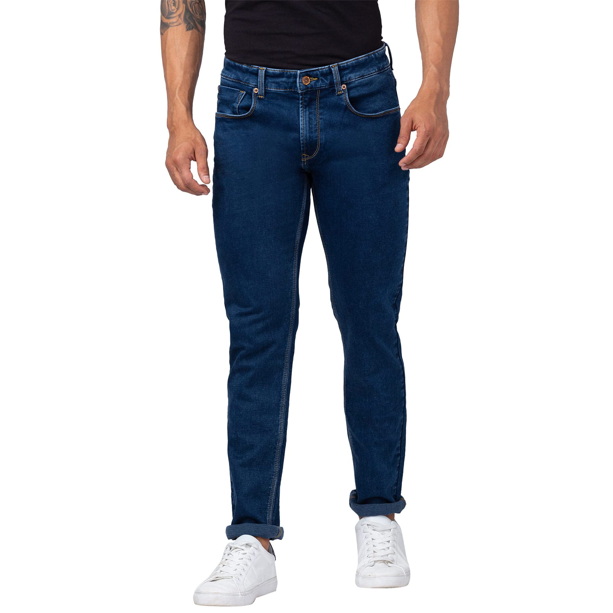 spykar Men's Ricardo Straight Fit Mid Rise Casual Jeans-picture-53