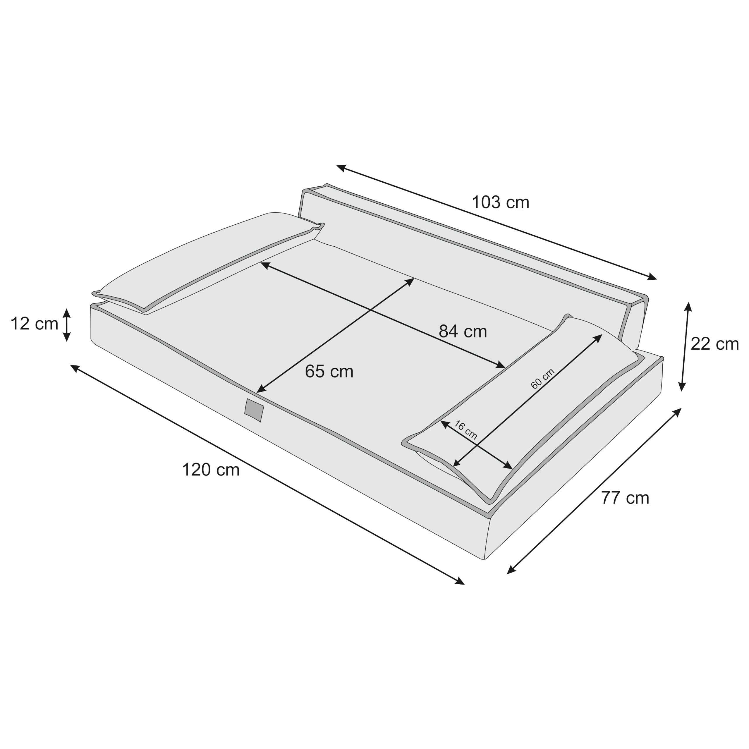 PillowPrim Legowisko dla psa, materac dla zwierząt domowych, legowisko dla kota, poduszka dla psa, kosz dla psa, sofa dla psa, ortopedyczne, meble, czarne, 120 x 77 cm