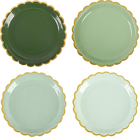 64Pcs Sage Green Paper Plates,Solid Color Disposable Party Tableware Set Includ | UK