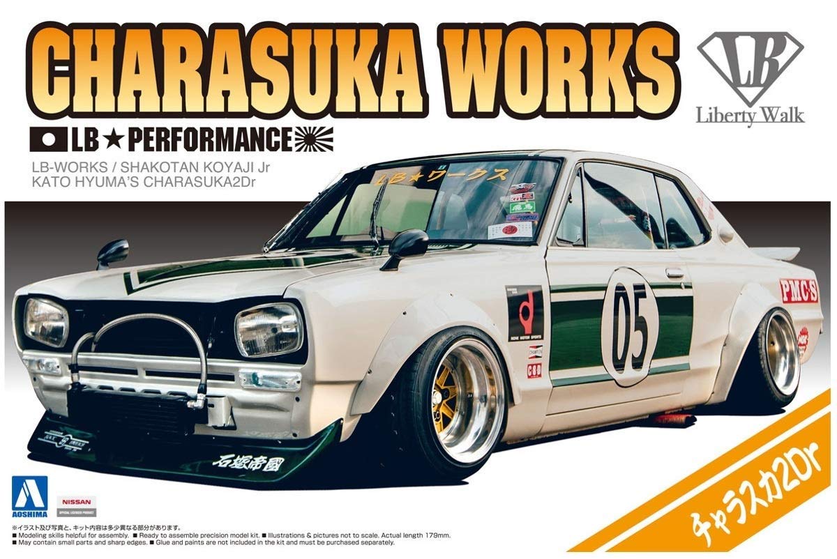 Aoshima Bunka Kyozai 1/24 Liberty Walk Series No.6,4 kg Charasuka 2Dr Plastic