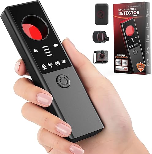 Detectores de Cámaras Ocultas Anti-Espía - Rastreador GPS y Detector de Micrófonos 6 en 1, Escáner de Señal, Protector de Privacidad Recargable para
