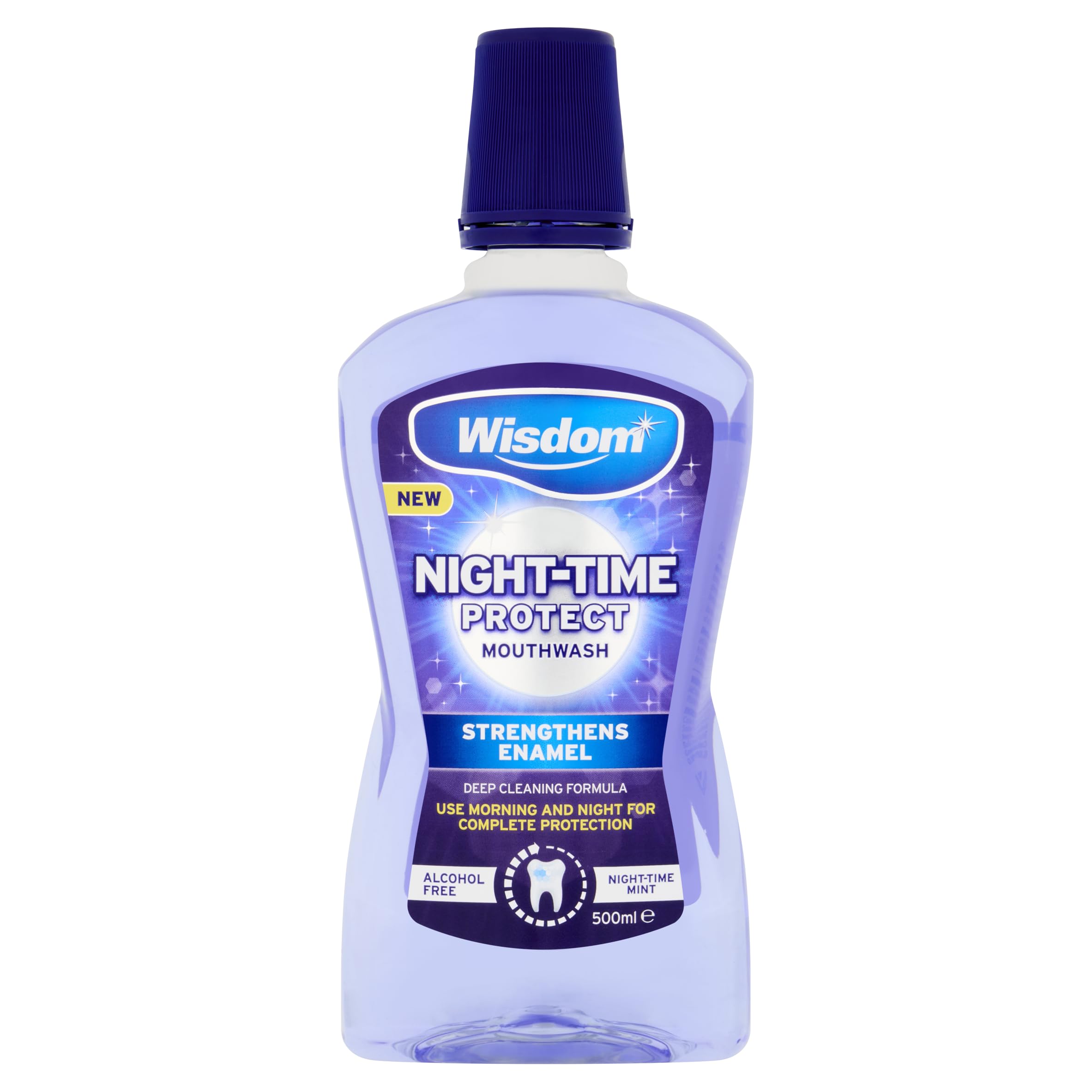 WISDOM Night TIME Protect MOUTHWASH 500 ML, (Pack of 1)