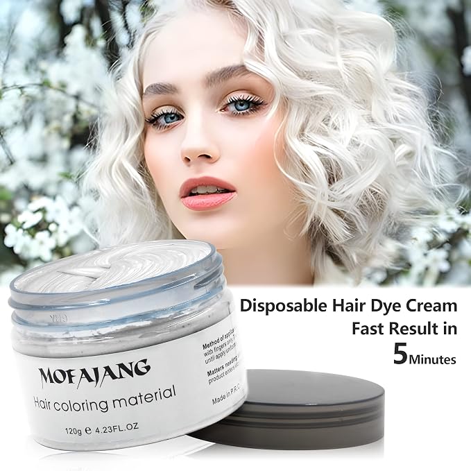 Cera para Cabello Color Blanco 4.23 oz miniatura 3