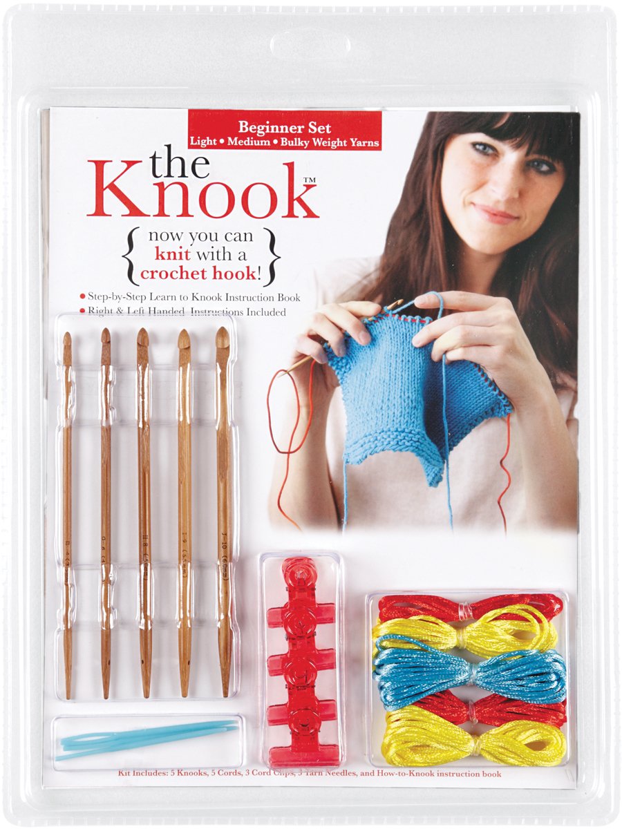 The Knook Expanded Beginner Set: Now You Can Knit with a Crochet Hook!