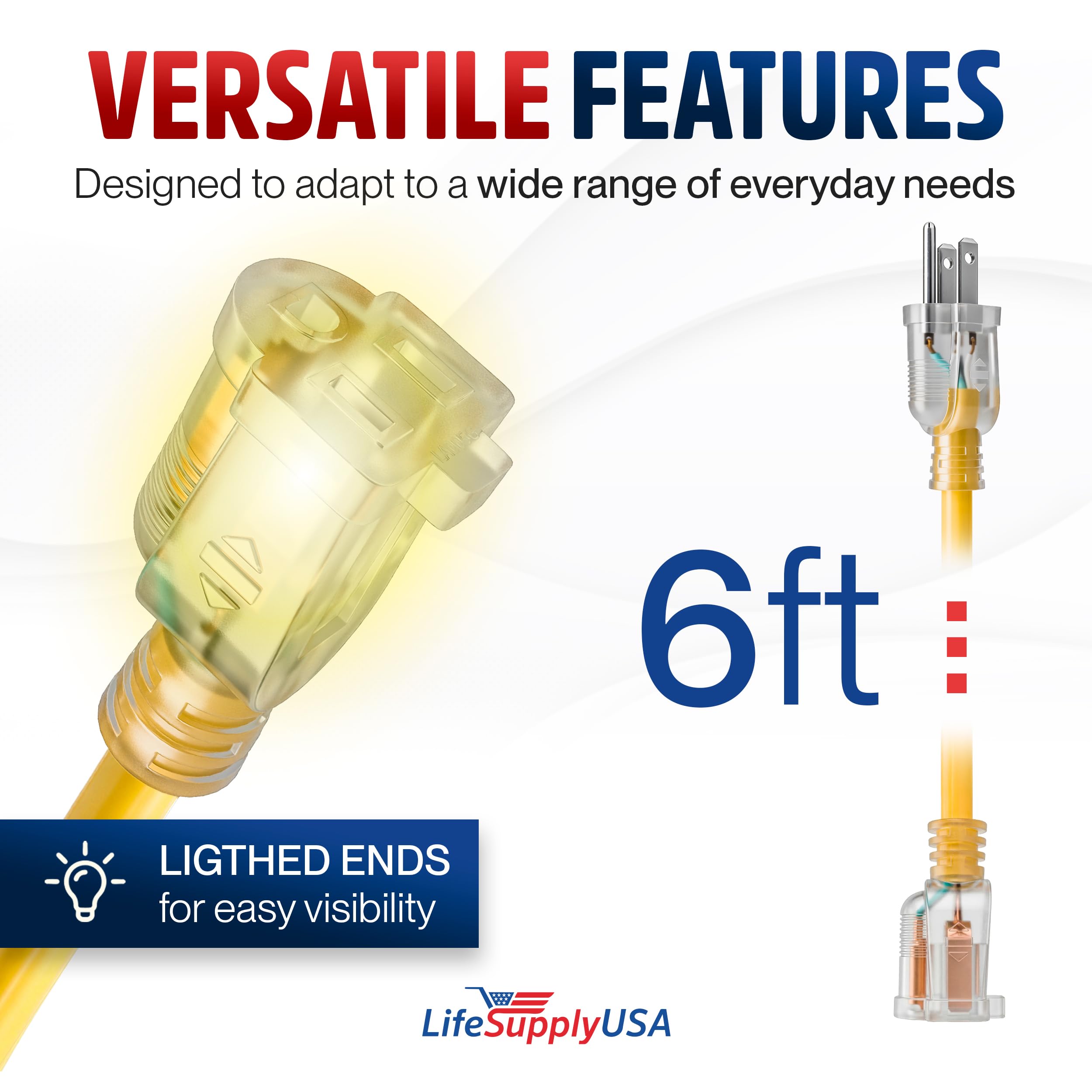 Cable de extensión 10/3 SJT con