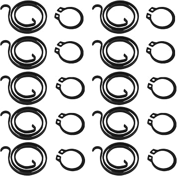 Pack of 10 Door Handle Springs Replacement DIY Repair Kit Ten 2 Turn 2mm Thick coils Plus Ten Circlips for Internal Door Handles Used On Both Right Handed and Left 10 Springs 2mm Thick 10 Circlip