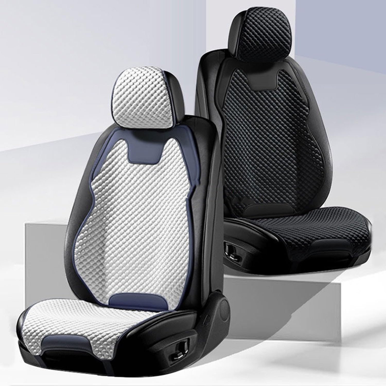 Generico Personalizzato Coprisedili auto accessori per MG ZS EV(2021-2024) coprisedile auto guidatore,Compatibile con Airbag Laterale Protezione Sedile Look Dinamico.