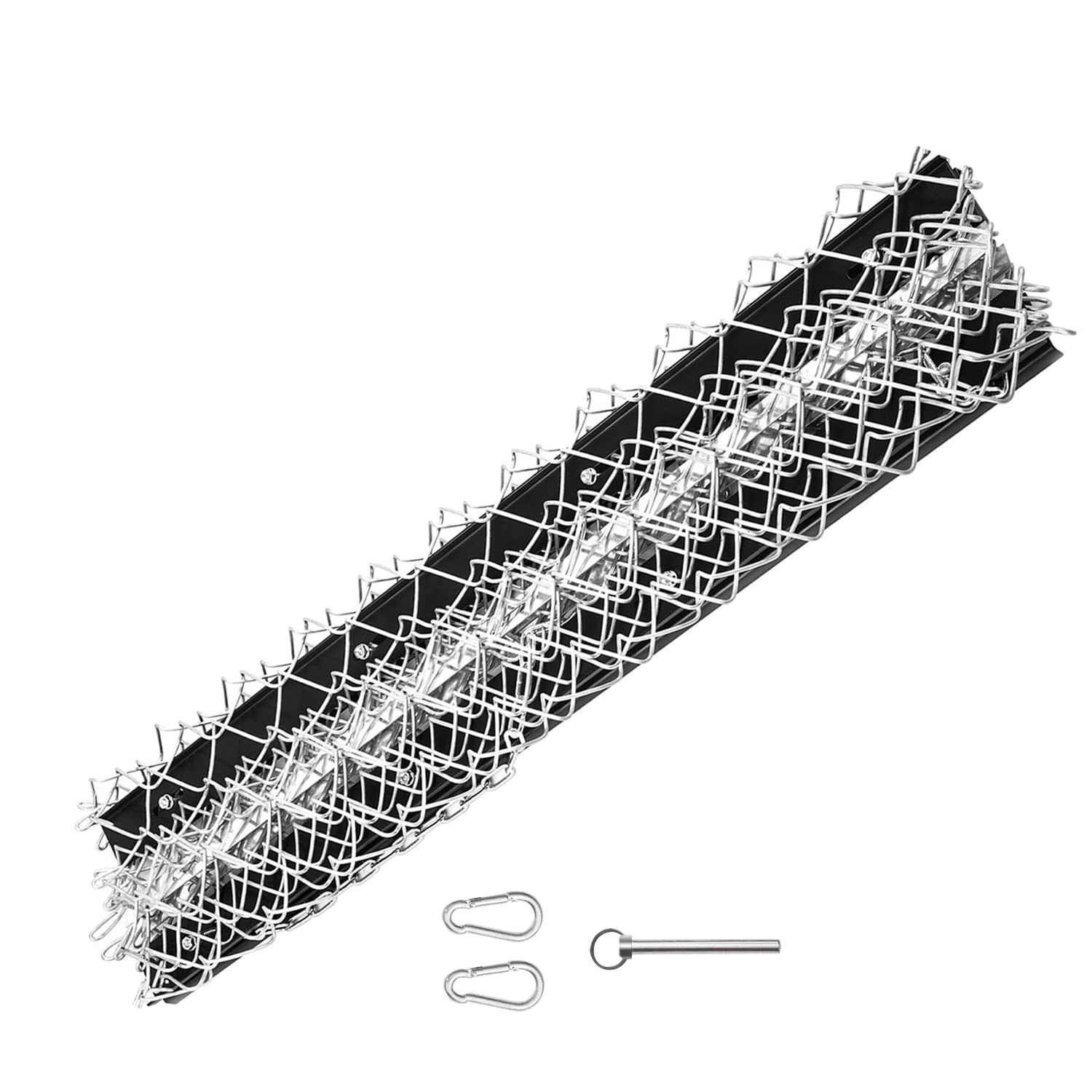  Drag Harrow, Chain Harrow for Landscape Leveling or Sod Prepping, Durable UTV Tractor Attachment Seed Harrow for Gravel Driveway, Field, Yard, Farm, Garden Black