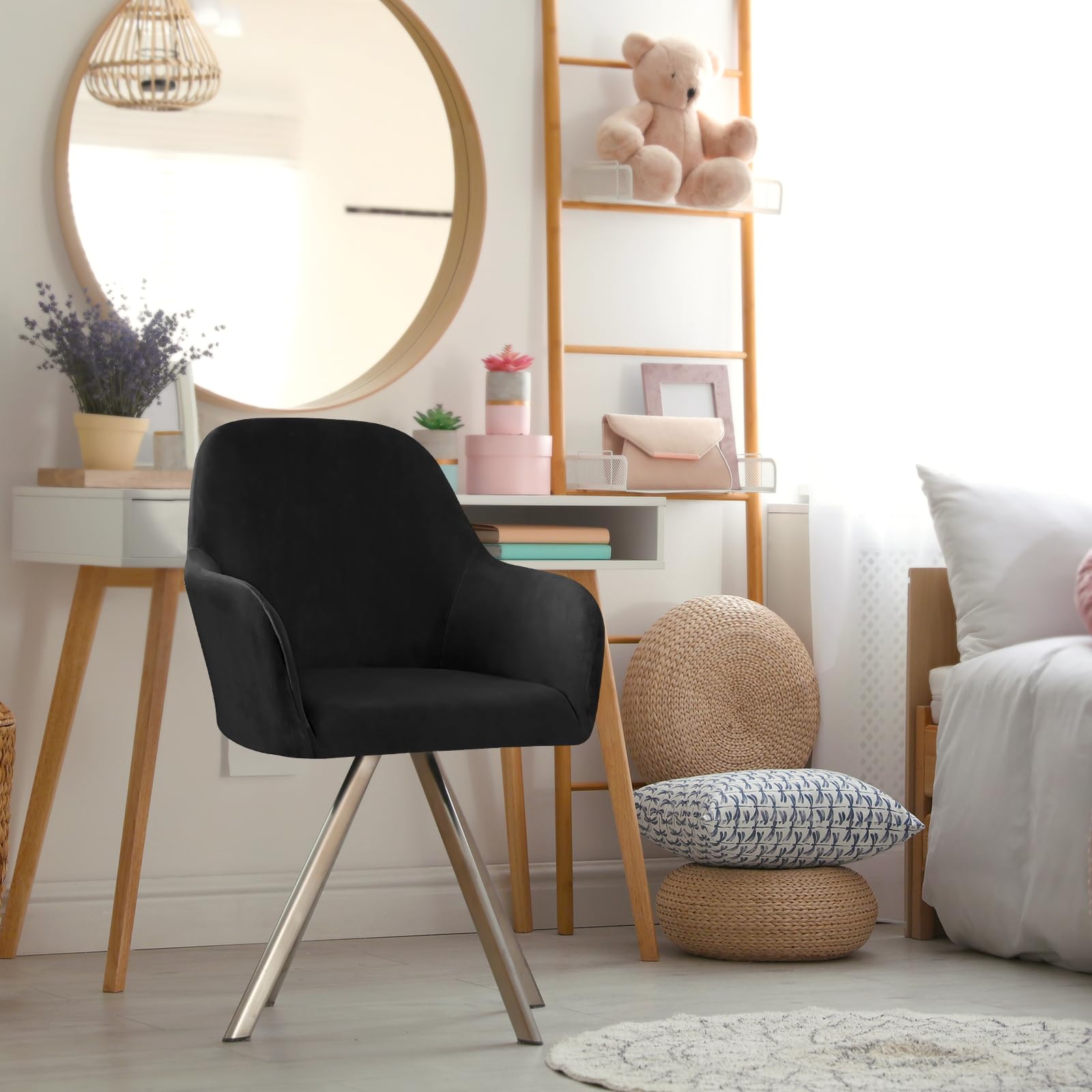Housse De Chaise Extensible Velours Lot De 2 - Protection Élégante Pour Salle à Manger