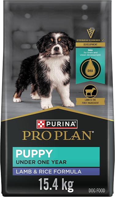 Purina Pro Plan Nourriture Sèche pour Chiots, Développement Agneau & Riz - Sac de 15,4 kg (1 paquet)
