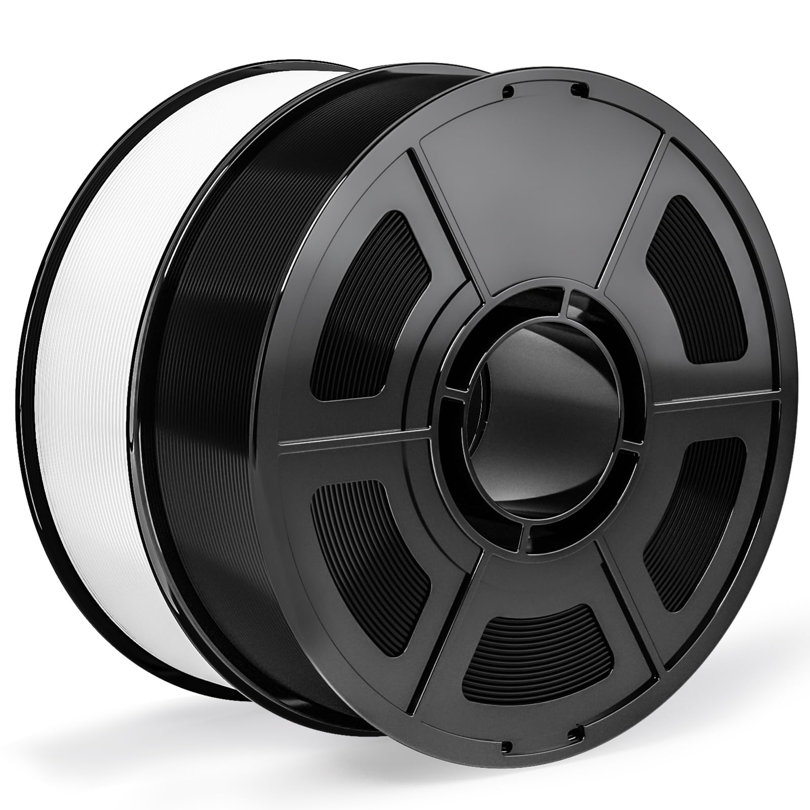 IEMAI ASA Filament 1,75 mm 2 kg, czarno-biały filament ASA do drukowania 3D, odporny na promieniowanie UV, odporny na blaknięcie, odporny na wysoką temperaturę, dokładność pomiaru +/- 0,02 mm